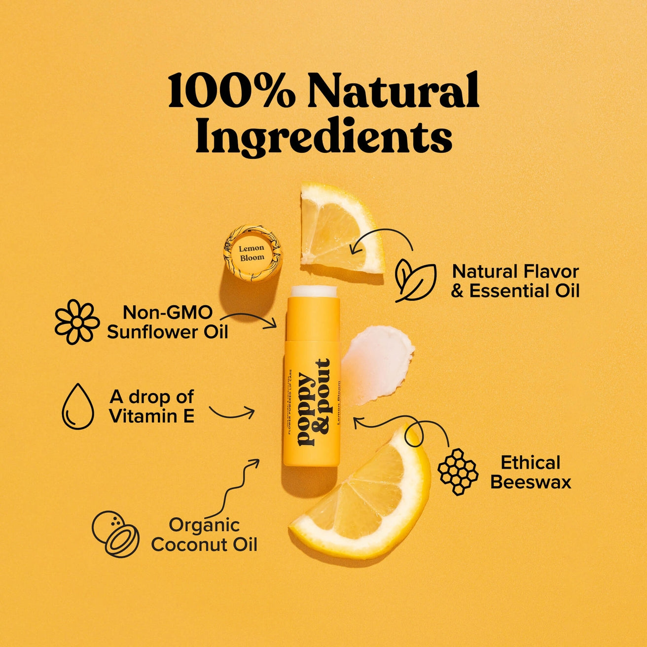 Lemon Bloom Poppy & Pout Chapstick